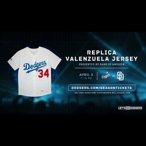 Fernando Valenzuela replica Jersey